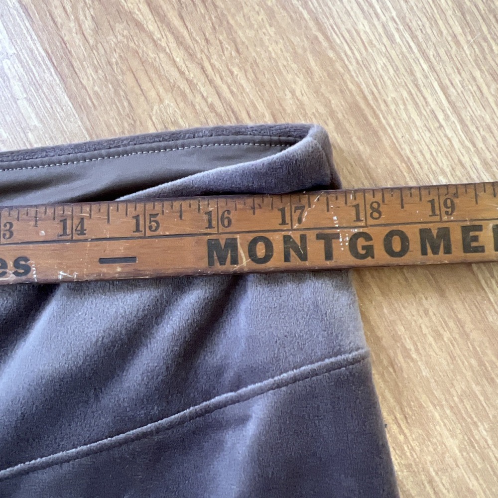 Pure Jill Lounge Pants Size 2X High Waisted Velour Brown Cozy Comfy Leggings - Picture 8 of 14